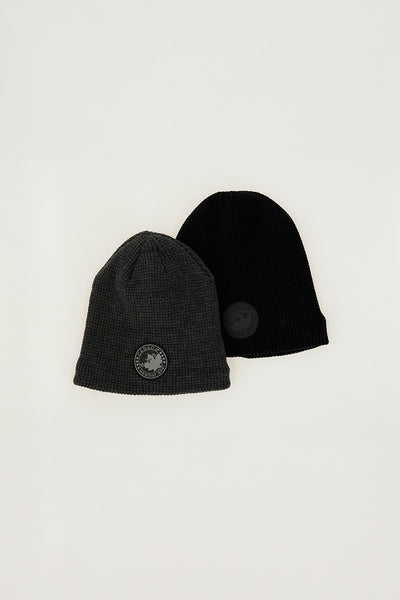 Canada Weather Gear Two-Pack Ribbed Hat - Grey - Mens Hats - International Clothiers