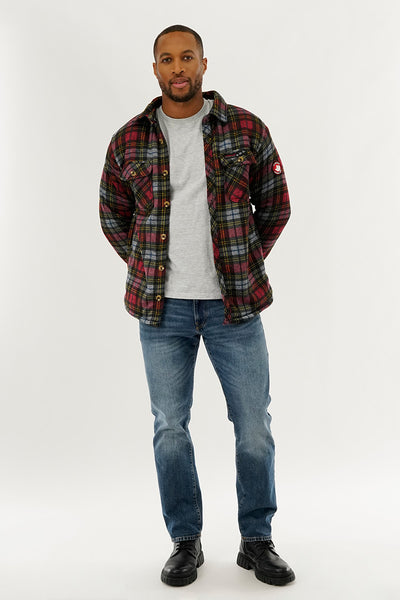 Canada Weather Gear Plaid Lightweight Jacket - Red - Mens Lightweight Jackets - International Clothiers