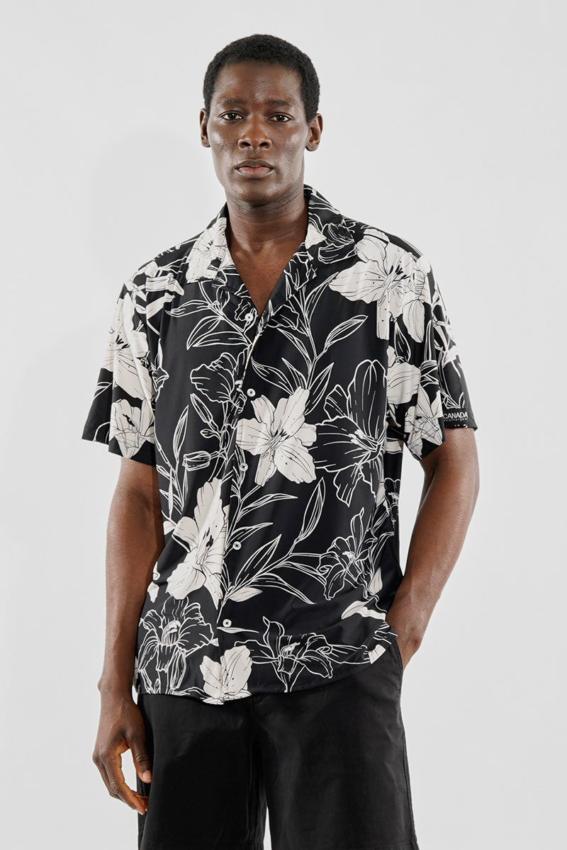 Canada Weather Gear Travel Collection Floral Button Up Casual Shirt
