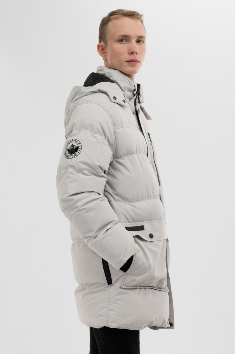 Canada Weather Gear Puffer Parka Jacket - White - Mens Parka Jackets - International Clothiers