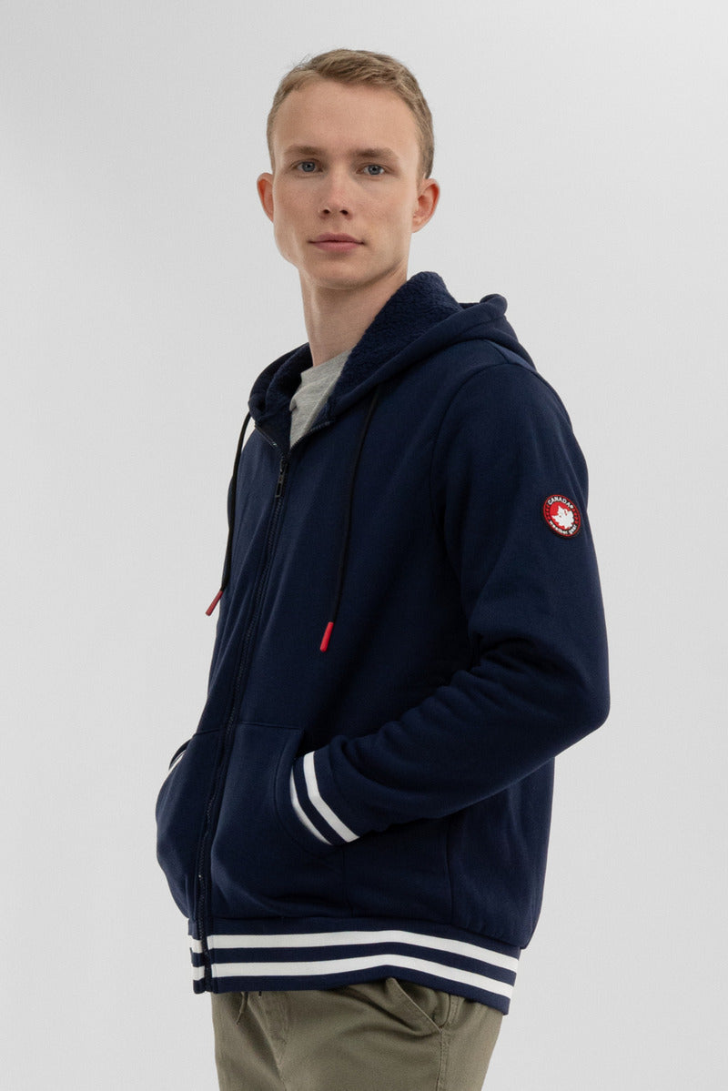 Canada Weather Gear Fleece Lined Zip Up Hoodie - Navy - Mens Hoodies & Sweatshirts - International Clothiers