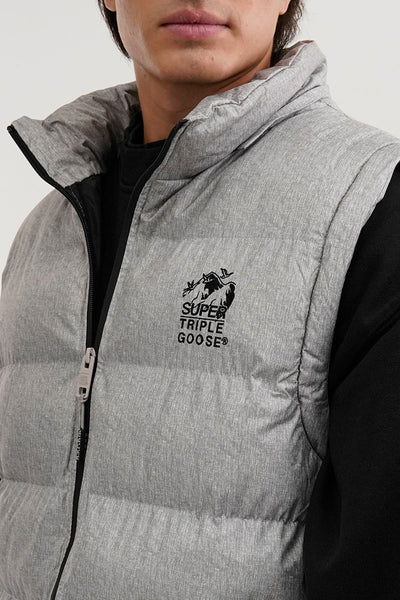 Super Triple Goose Zip Off Sleeve Bomber Jacket - Grey - Mens Bomber Jackets - International Clothiers