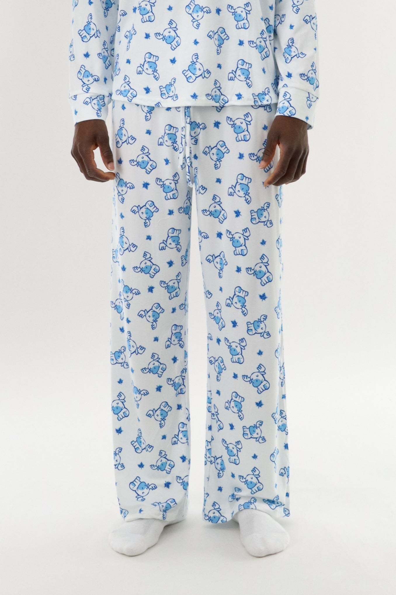 Canada Weather Gear Long Printed Holiday Pajama Pants - White - Mens Pajamas - International Clothiers