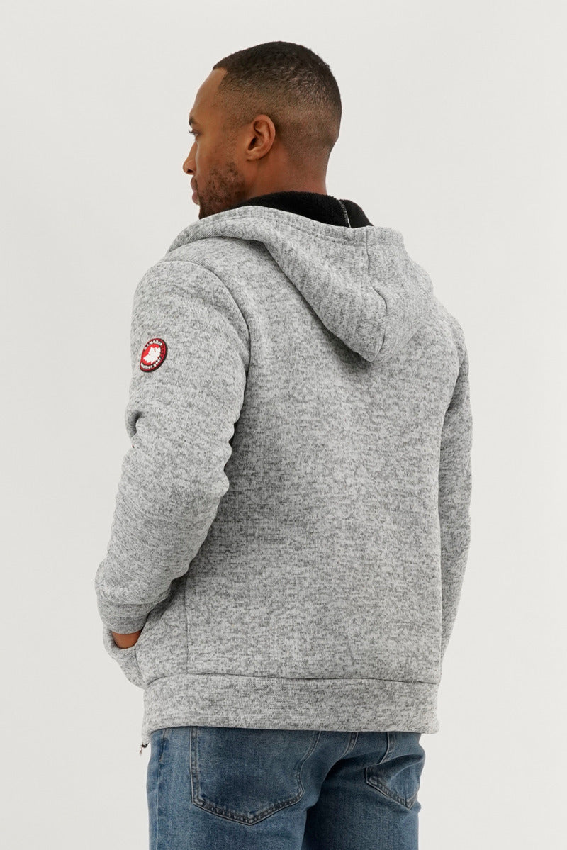 Canada Weather Gear Sherpa Lined Lightweight Jacket - Grey - Mens Lightweight Jackets - International Clothiers