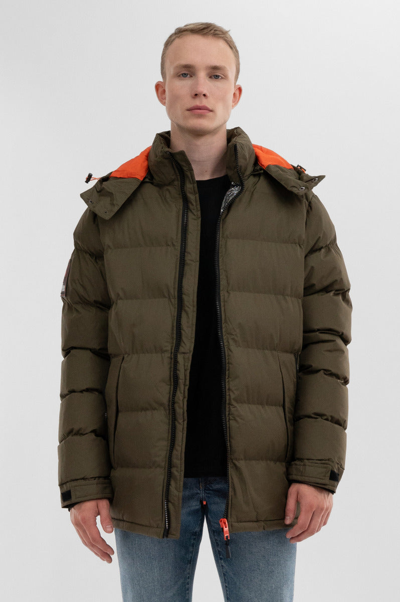 Super Triple Goose Thermal Foil Lining Bomber Jacket - Olive