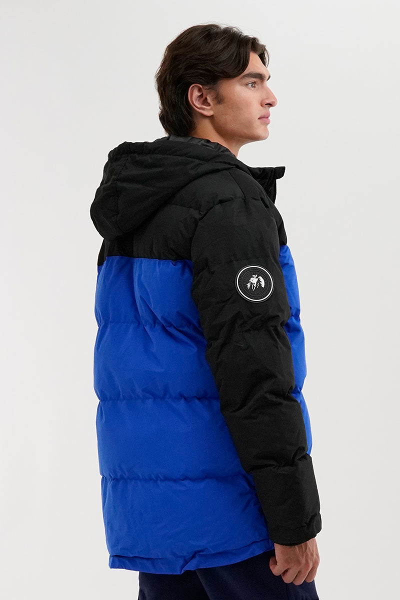 Super Triple Goose Colour Block Bomber Jacket - Blue - Mens Bomber Jackets - International Clothiers