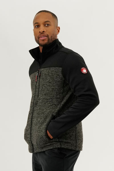 Canada Weather Gear Fleece Lightweight Jacket - Black - Mens Lightweight Jackets - International Clothiers