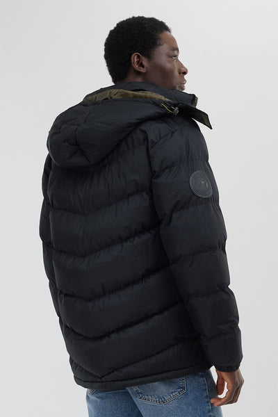 Super Triple Goose Chevron Bomber Jacket - Black - Mens Bomber Jackets - International Clothiers