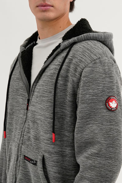 Canada Weather Gear Sherpa Lined Lightweight Jacket - Grey - Mens Lightweight Jackets - International Clothiers