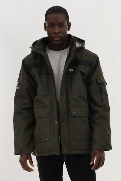 Super Triple Goose Utility Parka Jacket - Green - Mens Parka Jackets - International Clothiers