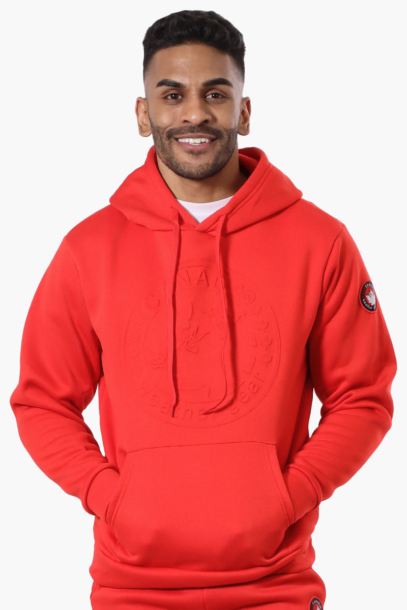 Canada Weather Gear Solid Embossed Logo Hoodie Red