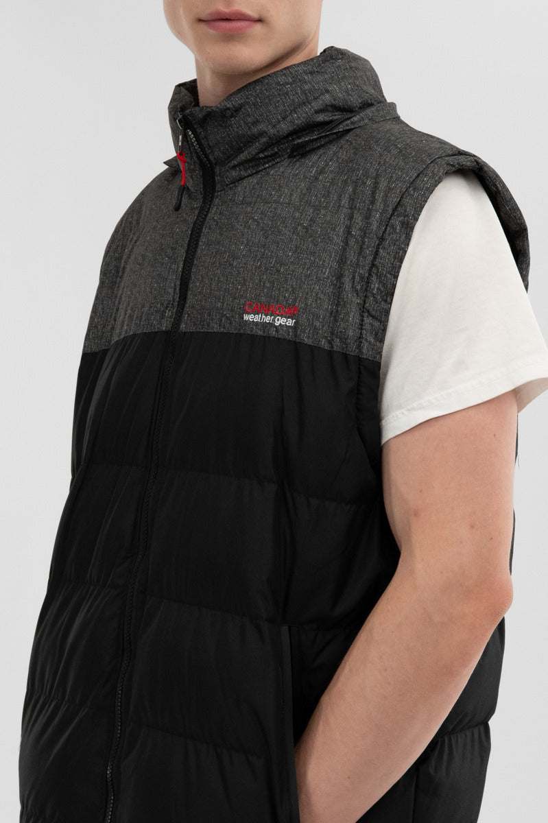 Canada Weather Gear Removable Sleeve Bomber Jacket - Black - Mens Bomber Jackets - International Clothiers