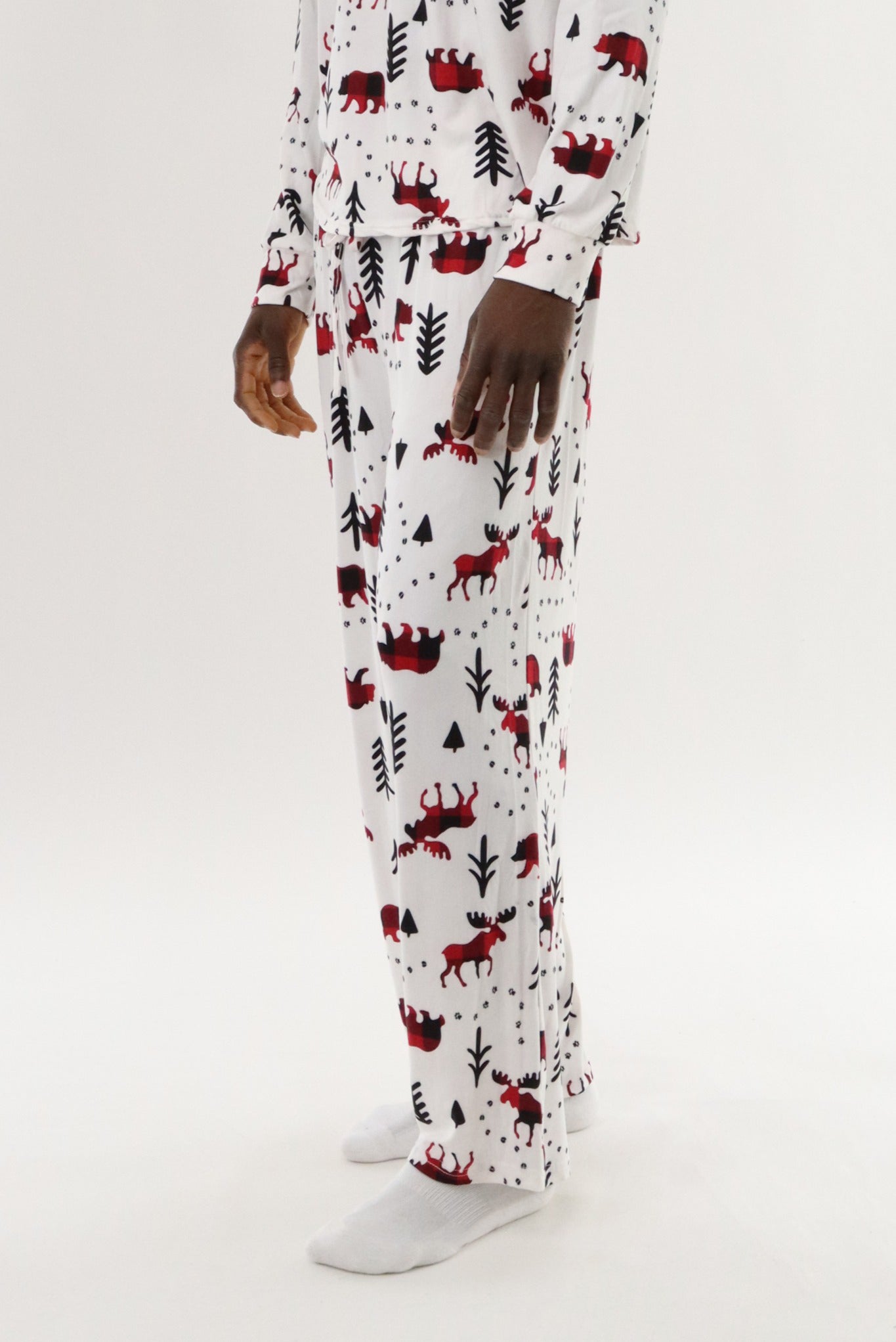Canada Weather Gear Long Printed Holiday Pajama Pants - White - Mens Pajamas - International Clothiers