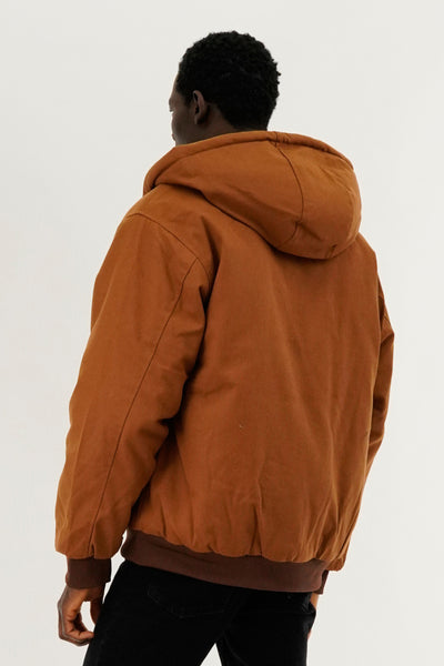 Canada Work Gear Sherpa Lined Bomber Jacket - Caramel - Mens Bomber Jackets - International Clothiers