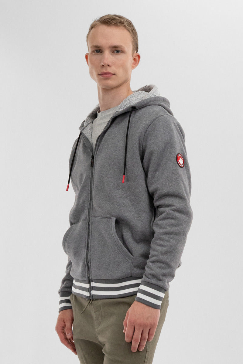 Canada Weather Gear Fleece Lined Zip Up Hoodie - Grey - Mens Hoodies & Sweatshirts - International Clothiers