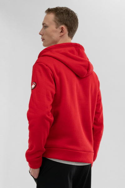 Canada Weather Gear Fleece Half Zip Hoodie - Red - Mens Hoodies & Sweatshirts - International Clothiers