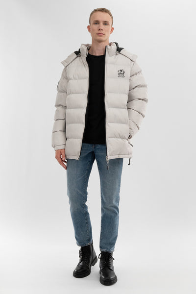 Super Triple Goose Zip Off Sleeve Bomber Jacket - Stone - Mens Bomber Jackets - International Clothiers