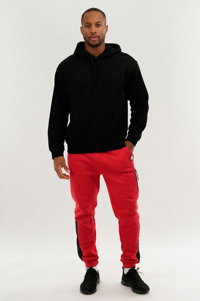 Canada Weather Gear Fleece Contrast Insert Jogger - Red - Mens Joggers & Sweatpants - International Clothiers