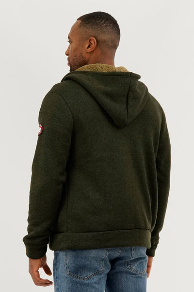 Canada Weather Gear Sherpa Lined Lightweight Jacket - Olive - Mens Lightweight Jackets - International Clothiers