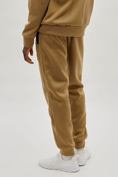 Super Triple Goose Basic Zipper Pocket Joggers - Beige - Mens Joggers & Sweatpants - International Clothiers