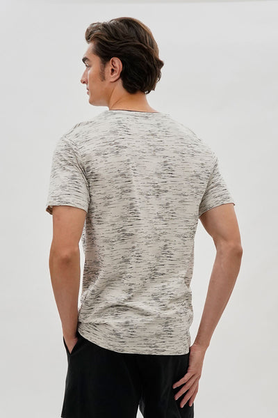 Canada Weather Gear Vintage Short Sleeve Henley Tee - Stone - Mens Tees & Tank Tops - International Clothiers