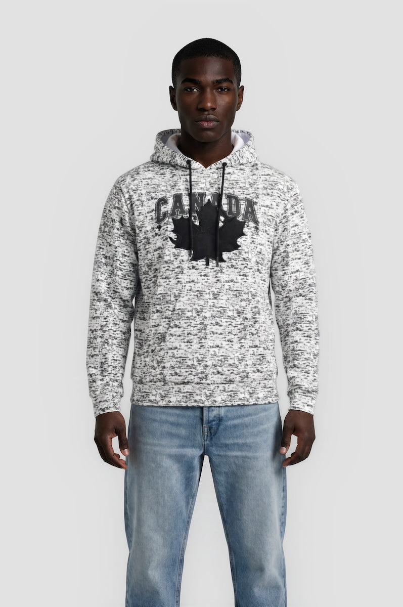 Classic Canada Heathered Hoodie - White