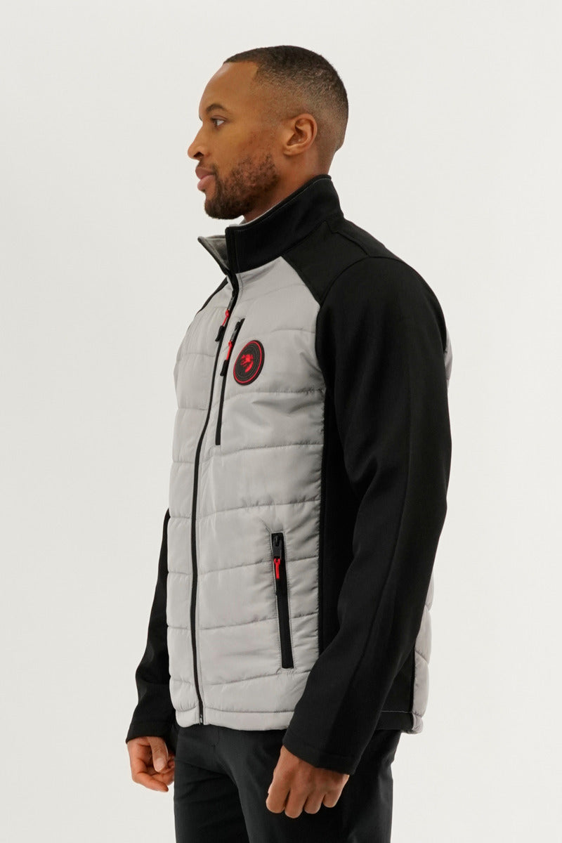 Super Triple Goose Quilted Colour Block Lightweight Jacket - Grey - Mens Lightweight Jackets - International Clothiers