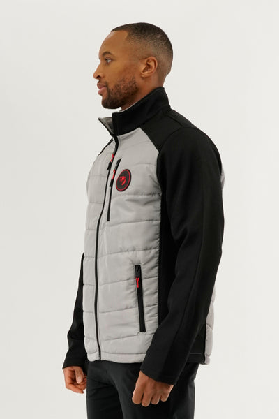 Super Triple Goose Quilted Colour Block Lightweight Jacket - Grey - Mens Lightweight Jackets - International Clothiers
