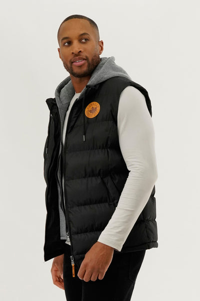 Canada Weather Gear Hooded Puffer Vest - Black - Mens Vests - International Clothiers