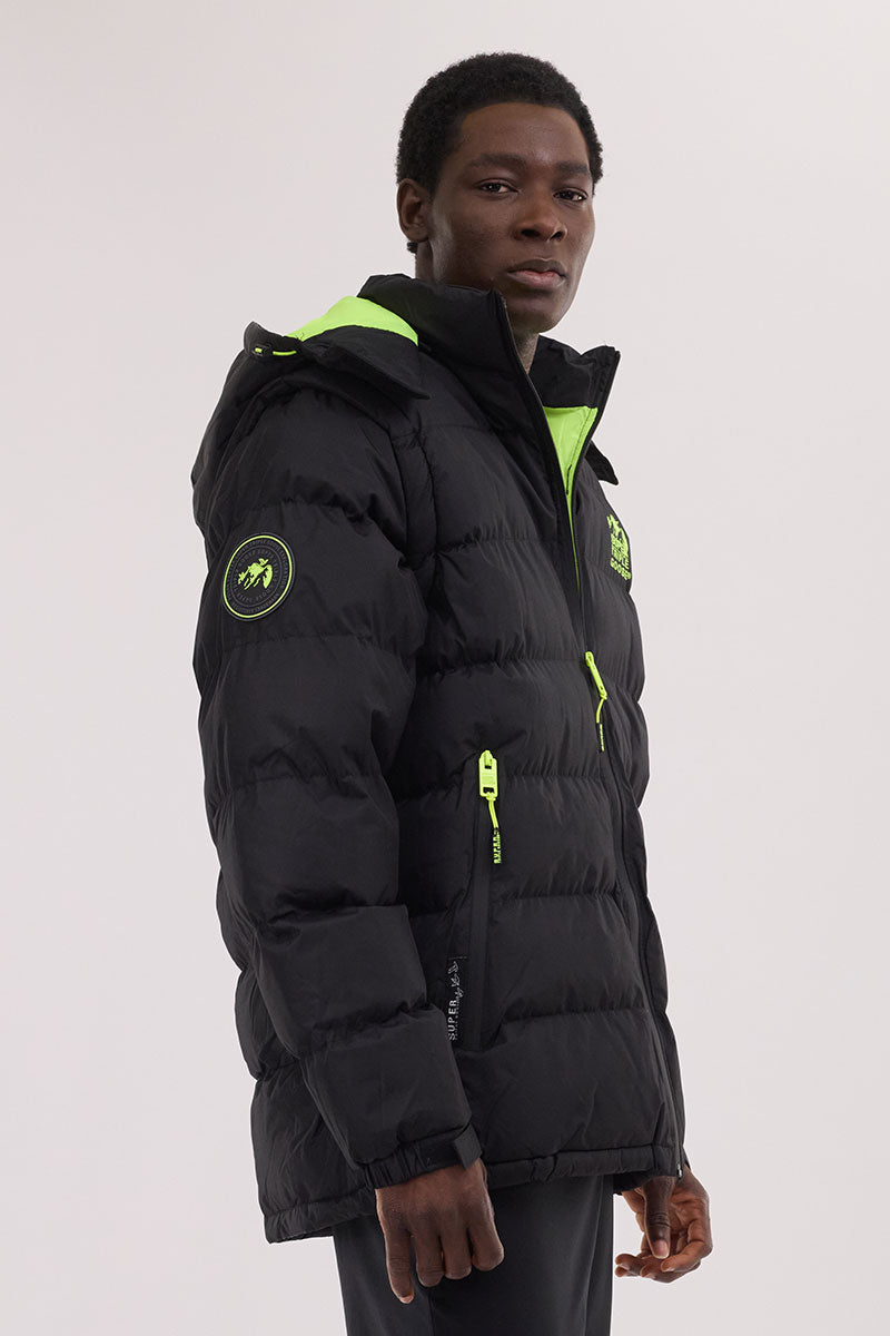 Super Triple Goose Zip Off Sleeve Bomber Jacket - Green - Mens Bomber Jackets - International Clothiers