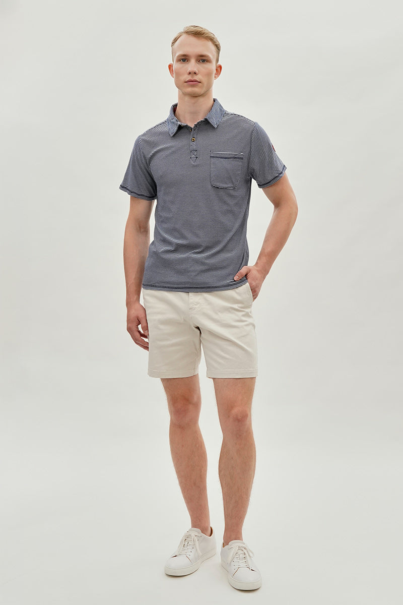 Canada Weather Gear Striped Polo Shirt - Navy - Mens Polo Shirts - International Clothiers