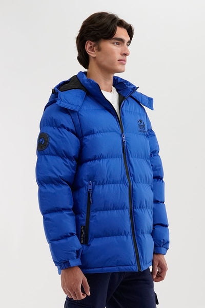 Super Triple Goose Zip Off Sleeve Bomber Jacket - Blue - Mens Bomber Jackets - International Clothiers