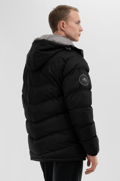 Super Triple Goose Chevron Bomber Jacket - Grey - Mens Bomber Jackets - International Clothiers