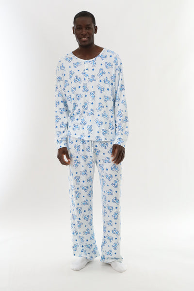 Canada Weather Gear Long Teddy Bear Pajama Pants - White - Mens Pajamas - International Clothiers