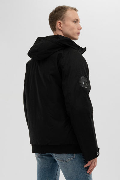 Canada Weather Gear Backpack Strap Bomber Jacket - Black - Mens Bomber Jackets - International Clothiers