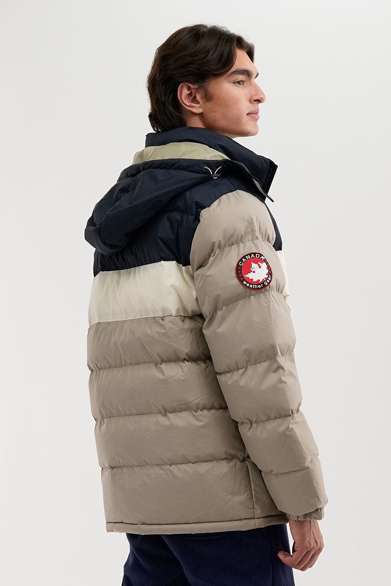 Canada Weather Gear Colour Block Bomber Jacket - Navy - Mens Bomber Jackets - International Clothiers