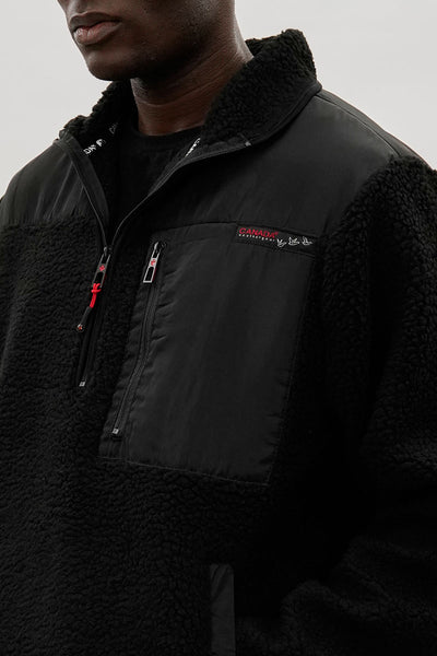 Canada Weather Gear Fleece Sherpa Pullover Sweater - Black - Mens Pullover Sweaters - International Clothiers