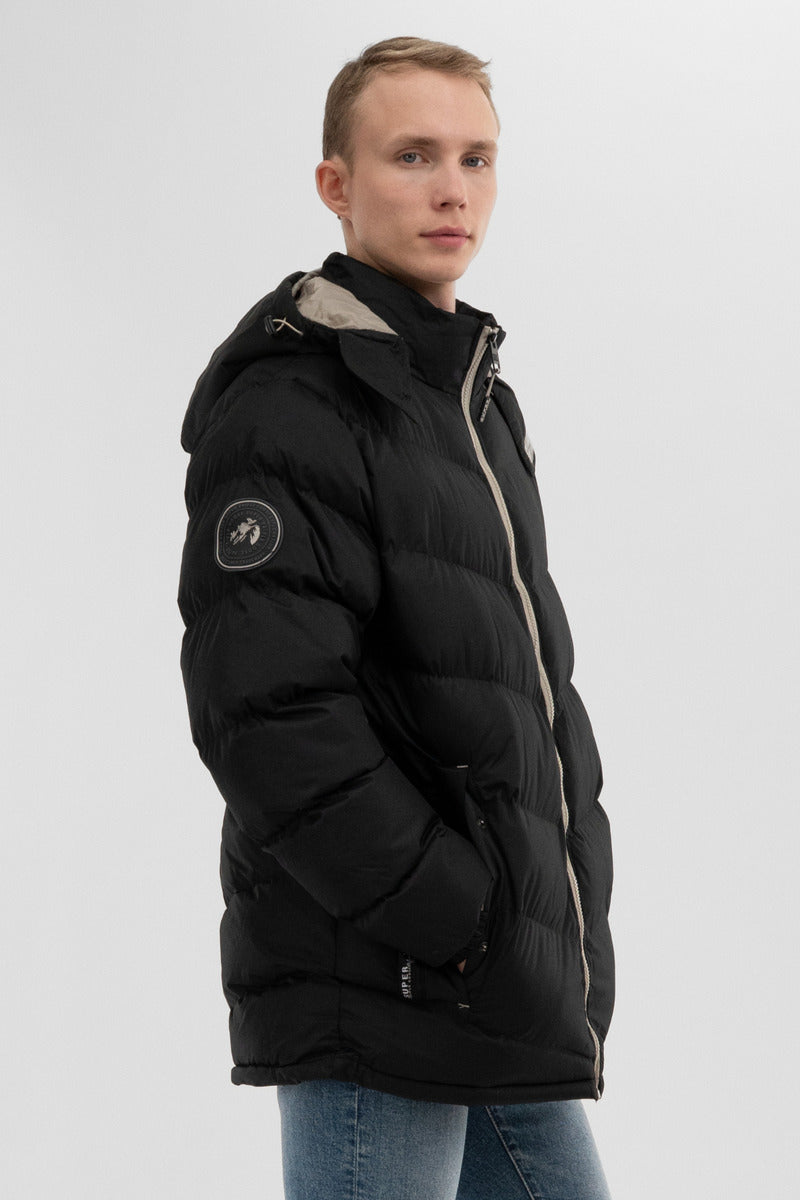Super Triple Goose Chevron Bomber Jacket - Beige - Mens Bomber Jackets - International Clothiers
