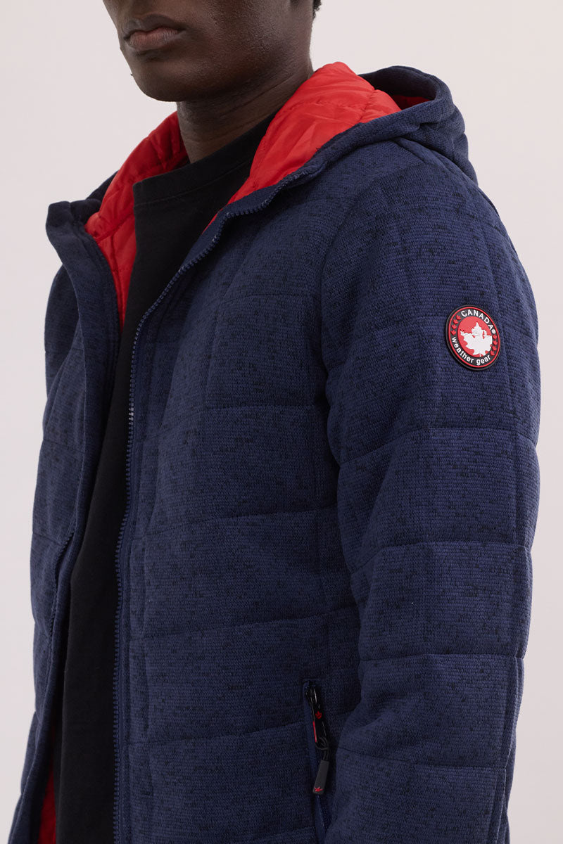 Canada Weather Gear Zip Up Hooded Lightweight Jacket - Navy - Mens Lightweight Jackets - International Clothiers