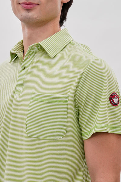 Canada Weather Gear Striped Polo Shirt - Green - Mens Polo Shirts - International Clothiers