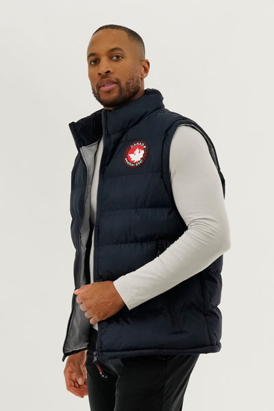 Canada Weather Gear Basic Puffer Vest - Navy - Mens Vests - International Clothiers