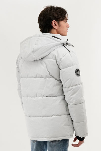 Canada Weather Gear Quilted Puffer Parka Jacket - White - Mens Parka Jackets - International Clothiers