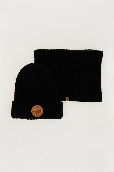 Canada Weather Gear Two Piece Set Gaiter and Hat - Black - Mens Hats - International Clothiers