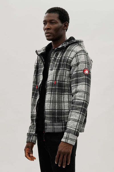 Canada Weather Gear Hooded Sherpa Lined Lightweight Jacket - Grey - Mens Lightweight Jackets - International Clothiers