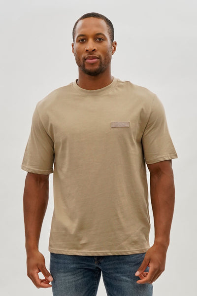 Essentials Super Triple Goose Logo Print Tee - Beige - Mens Tees & Tank Tops - International Clothiers