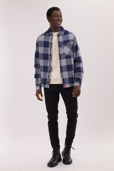 Canada Weather Gear Flannel Button Up Casual Shirt - Navy - Mens Casual Shirts - International Clothiers