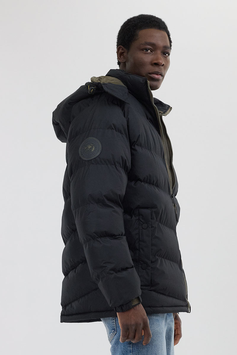 Super Triple Goose Chevron Bomber Jacket - Black - Mens Bomber Jackets - International Clothiers