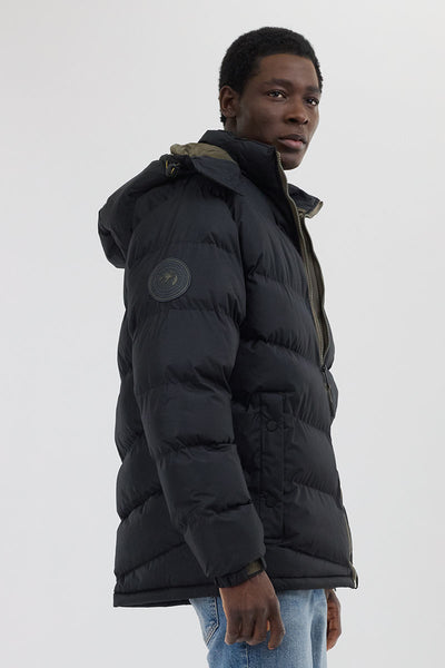 Super Triple Goose Chevron Bomber Jacket - Black - Mens Bomber Jackets - International Clothiers