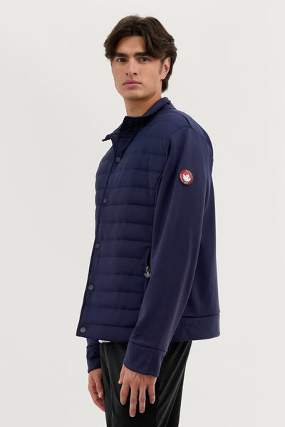 Canada Weather Gear Quilted Snap Button Lightweight Jacket - Navy - Mens Lightweight Jackets - International Clothiers