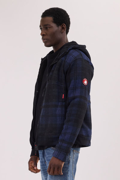 Canada Weather Gear Hooded Sherpa Lined Lightweight Jacket - Navy - Mens Hoodies & Sweatshirts - International Clothiers